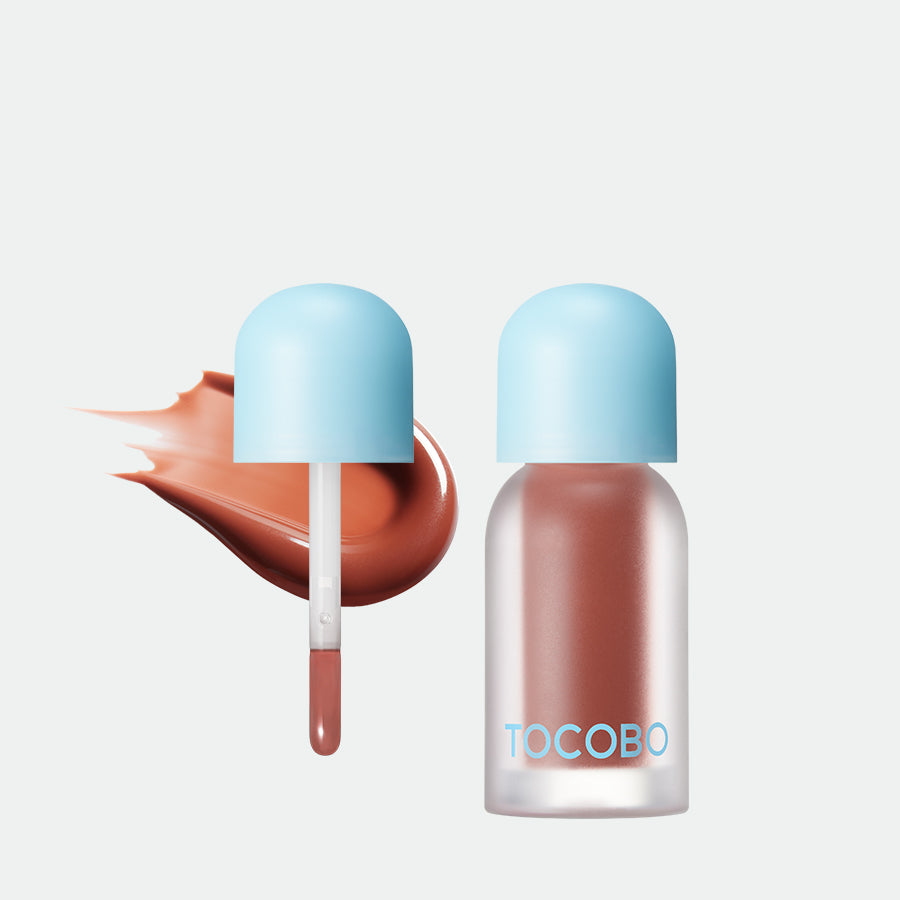 Tinta Labios Tocobo Juicy Berry con efecto voluminizador, hidratación prolongada y acabado brillante.