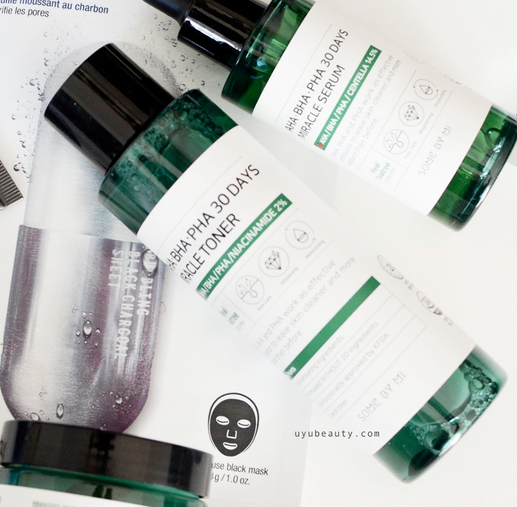 Centella 30 Days Miracle Kit de Some By Mi, tratamiento anti acné con AHA, BHA, PHA y Centella Asiática para combatir granos y reducir puntos negros.