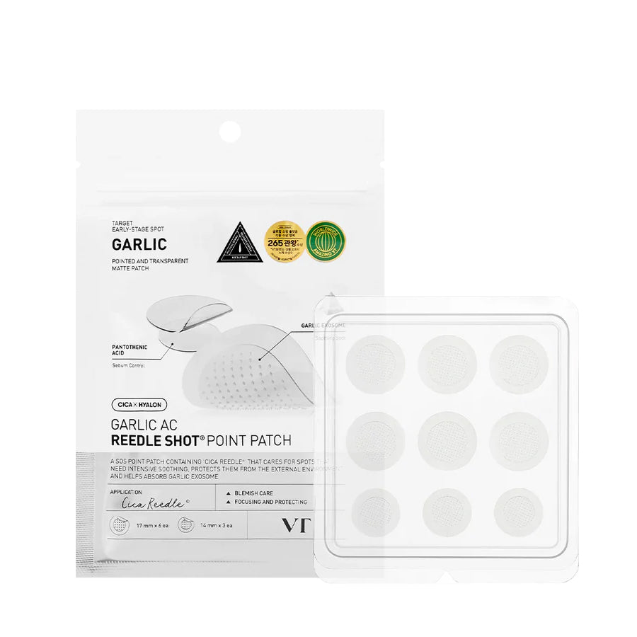 Garlic AC Reedle Shot Spot Patch | Parches para acné transparentes