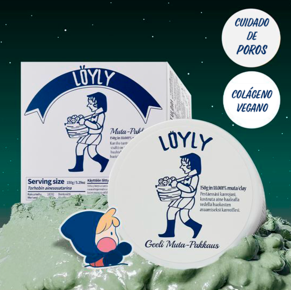 Loyly Green mud Vegan Collagen Mask | Tratamiento para poros