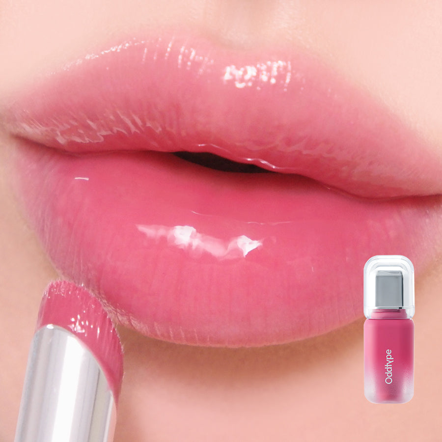 Tinta para labios Oddtype Unseen Balloon Tint en tonos rojo terracota, rosa berry, y nude rosado, ideal para un look coreano vibrante y duradero.