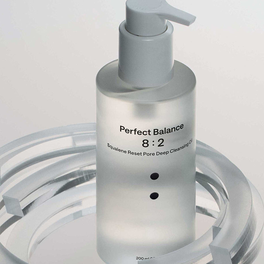Aceite limpiador facial coreano [8:2] Squalene Reset Pore Deep Cleansing Oil con escualano y LHA para exfoliar, limpiar profundamente, controlar el sebo y mantener la piel hidratada.