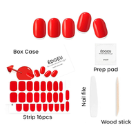 Signal Red | Tiras de gel para uñas (Tono rojo)