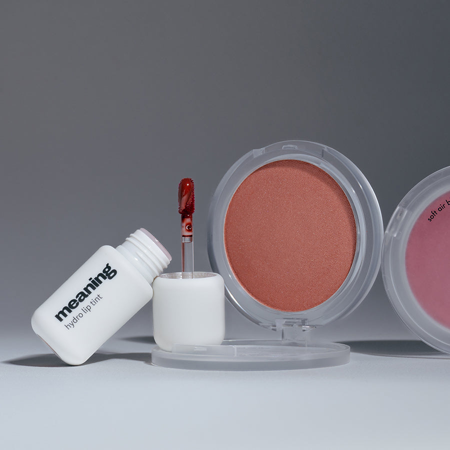 Lips & Cheeks by meaning (Soft Air Blurring Mousse + Hydro Lip Tint)