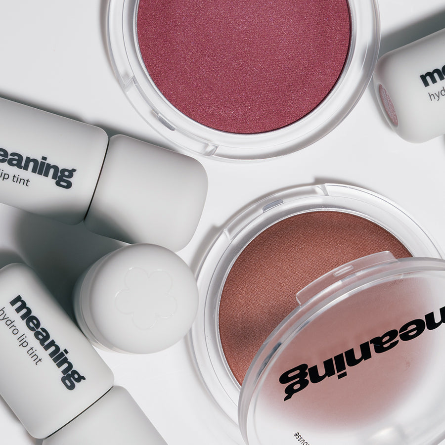 Lips & Cheeks by meaning (Soft Air Blurring Mousse + Hydro Lip Tint)
