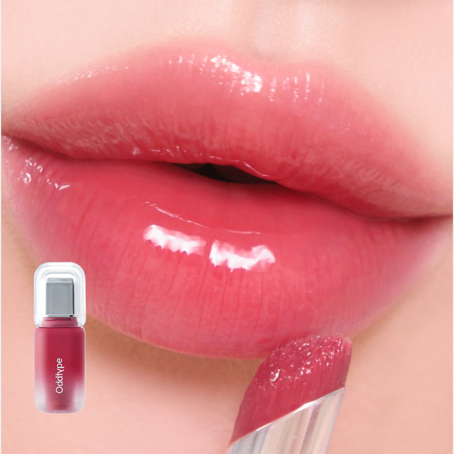 Tinta para labios Oddtype Unseen Balloon Tint en tonos rojo terracota, rosa berry, y nude rosado, ideal para un look coreano vibrante y duradero.