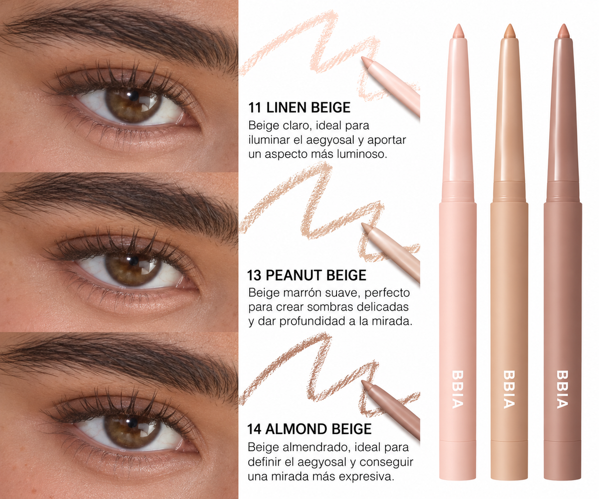 BBIA Last Auto Gel Eyeliner | Delineador Vegano para Aegyosal y Multiuso (3 tonos)